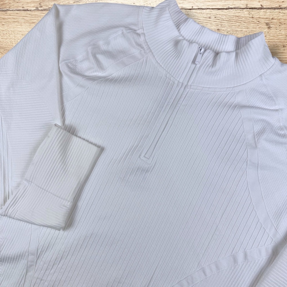 CALIA Womens Relaxed Seamless Golf 1/4 Zip Pullover Top Size XXL White‎ NWT